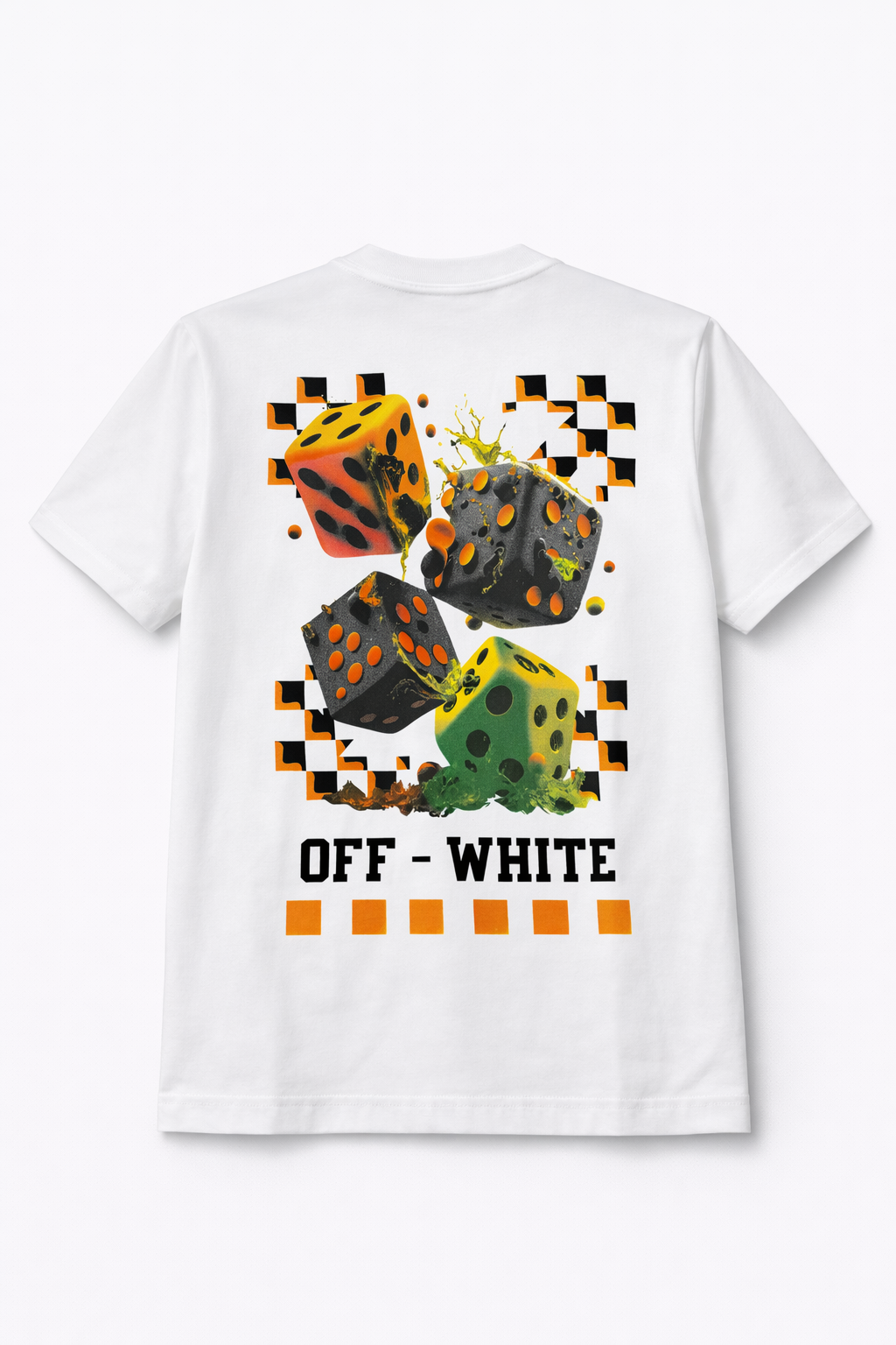 Tricou OFF Logo Print – Alb, Bumbac 100%