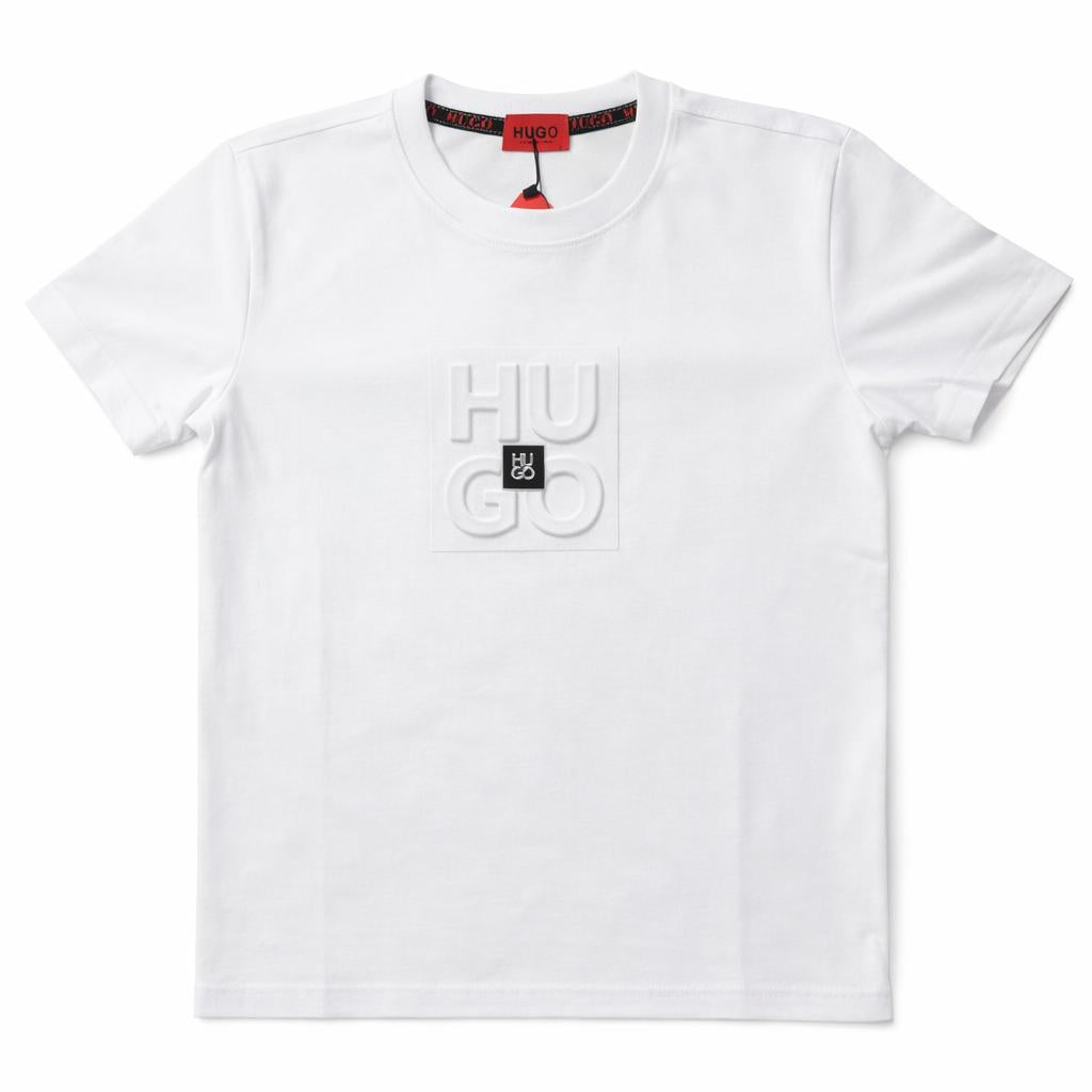 Tricou "Red Label" – Alb, Bumbac Premium cu Detaliu Minimalist