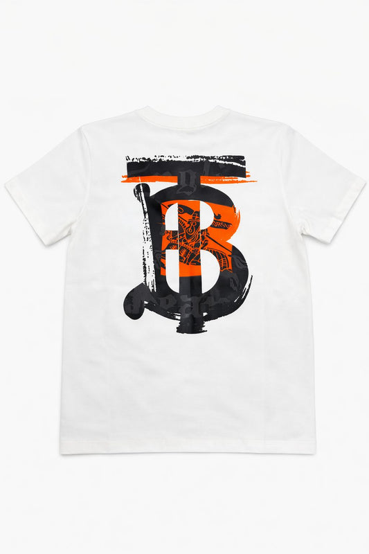 Tricou "Modern Knight" – Alb, Bumbac Premium cu Grafică Dual-Tone