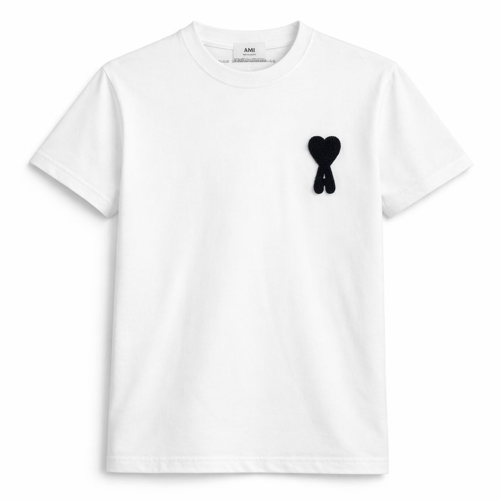 Tricou "Texture Mix" – Alb, Bumbac Premium cu Logo Monogramă