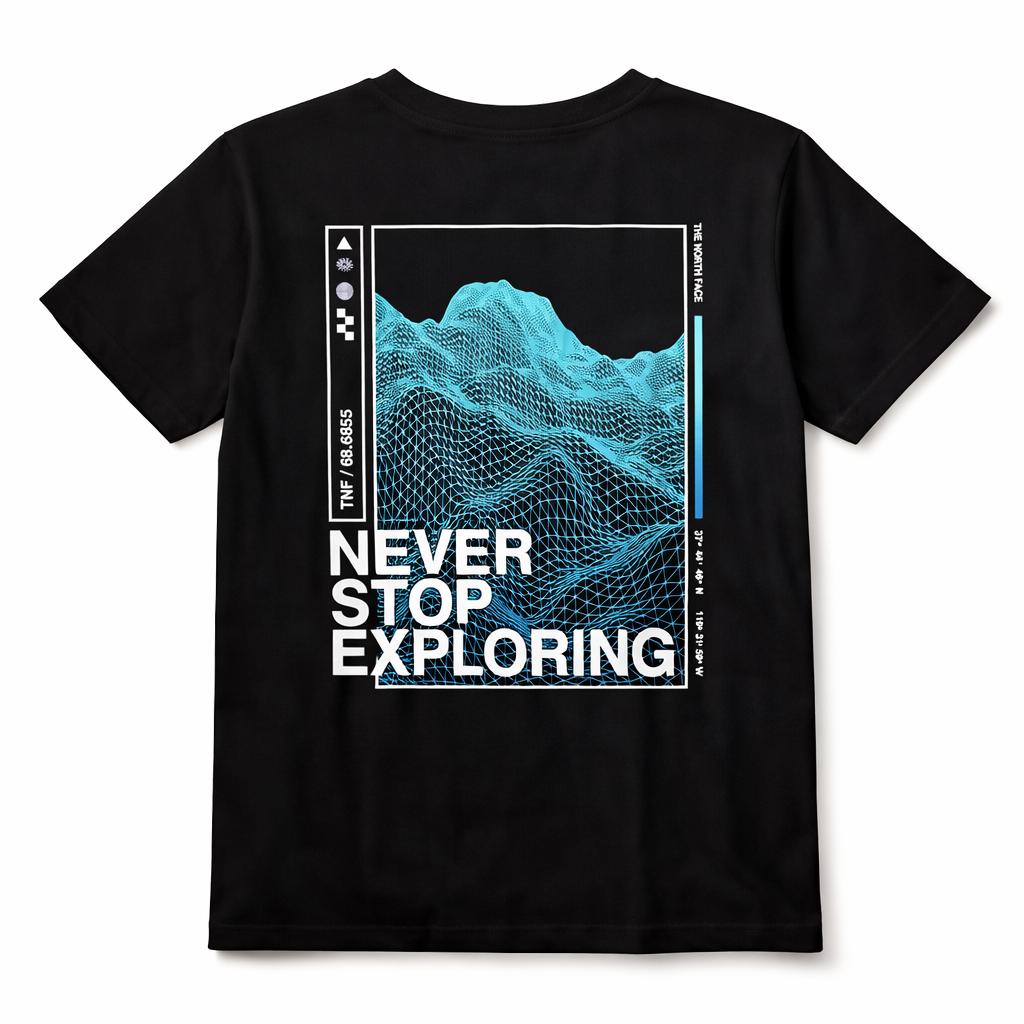 Tricou Negru Premium „Essential Explorer” – Bumbac Fin cu Logo Discret