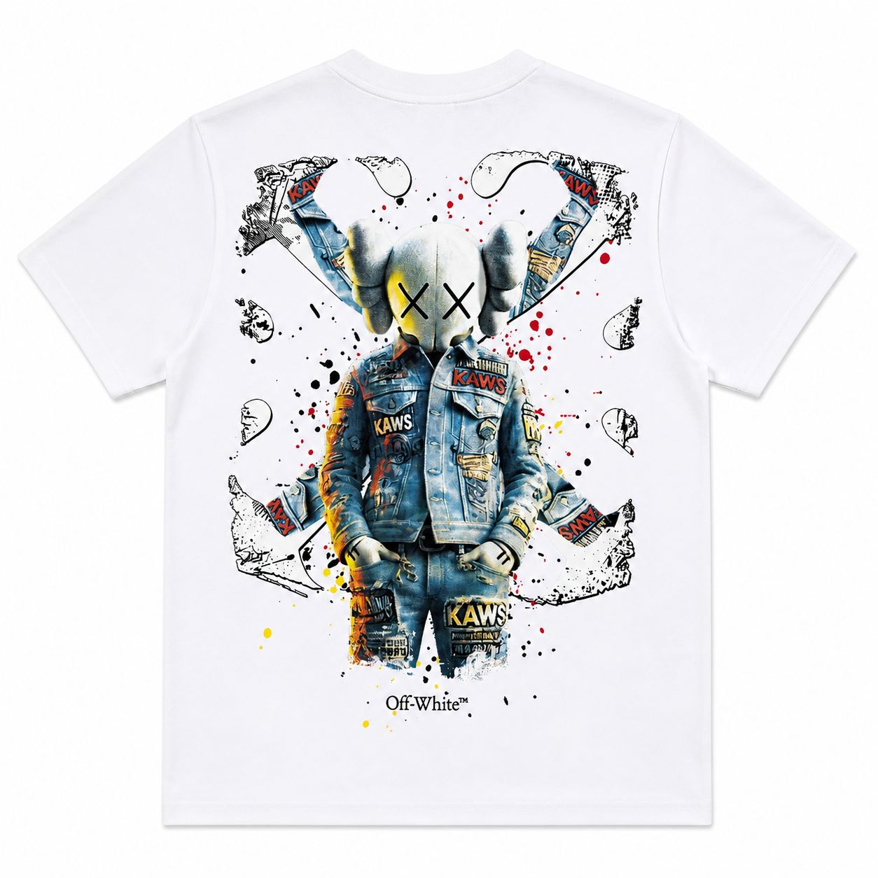 Tricou Streetwear Alb Premium – Imprimeu Grafic "Artistic X" pe Piept