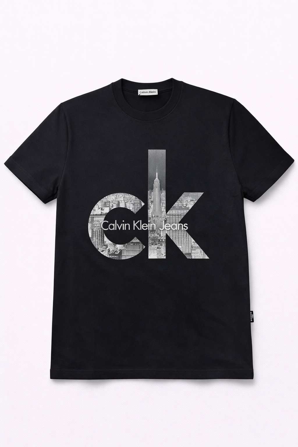 Tricou Graphic "New York Skyline" – Negru, Regular Fit