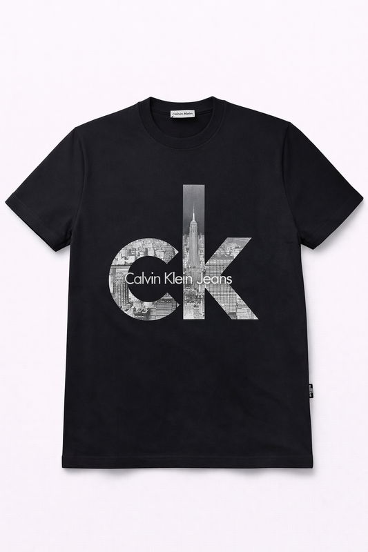 Tricou Graphic "New York Skyline" – Negru, Regular Fit