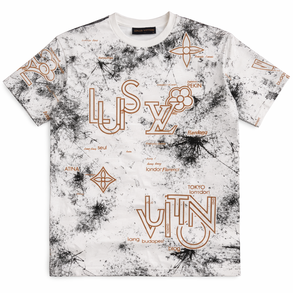Tricou Premium "World Explorer" cu Efect Splash și Detalii Grafice