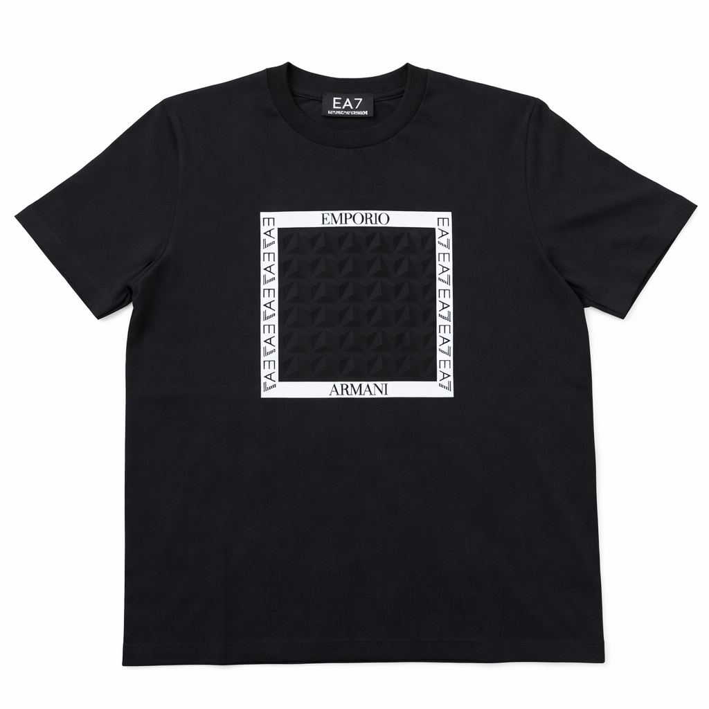 Tricou "Neon Typography" – Bleumarin, Bumbac Premium cu Logo Vibrant