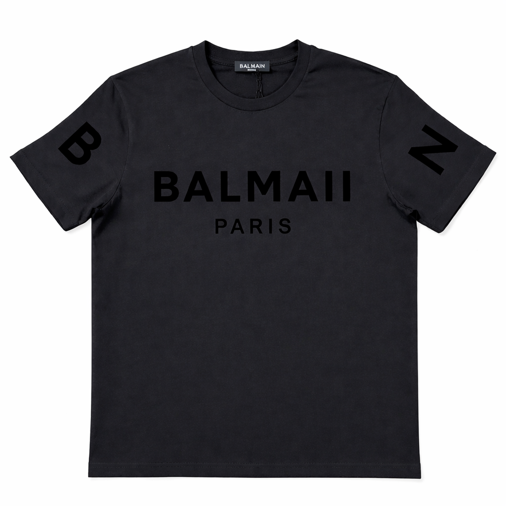 Tricou "Multi-Logo Statement" – Negru Mat, Croială Oversized
