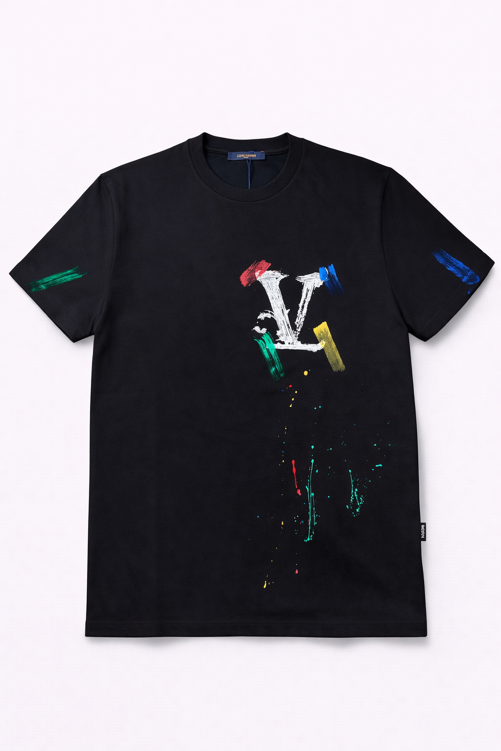 Tricou "Street Melt" – Alb, Bumbac Premium cu Grafică Fluidă