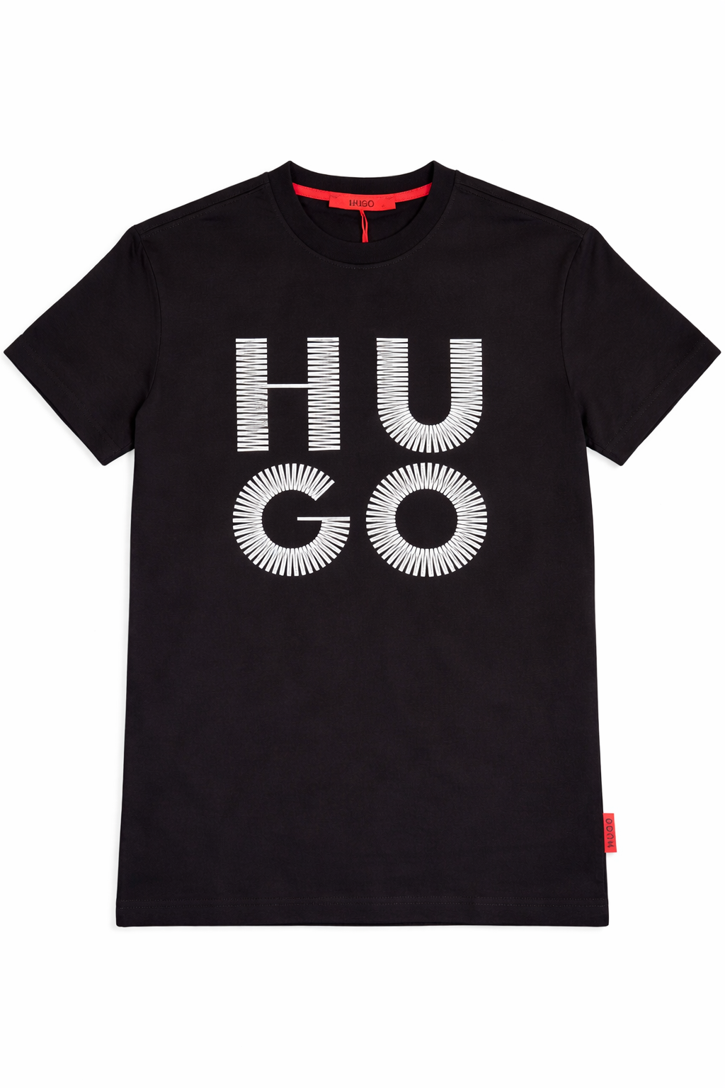 Tricou Premium Black cu Design Grafic "Spiral" și Accente Roșii