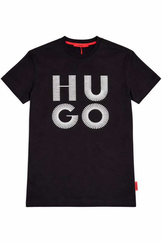 Tricou Premium Black cu Design Grafic "Spiral" și Accente Roșii
