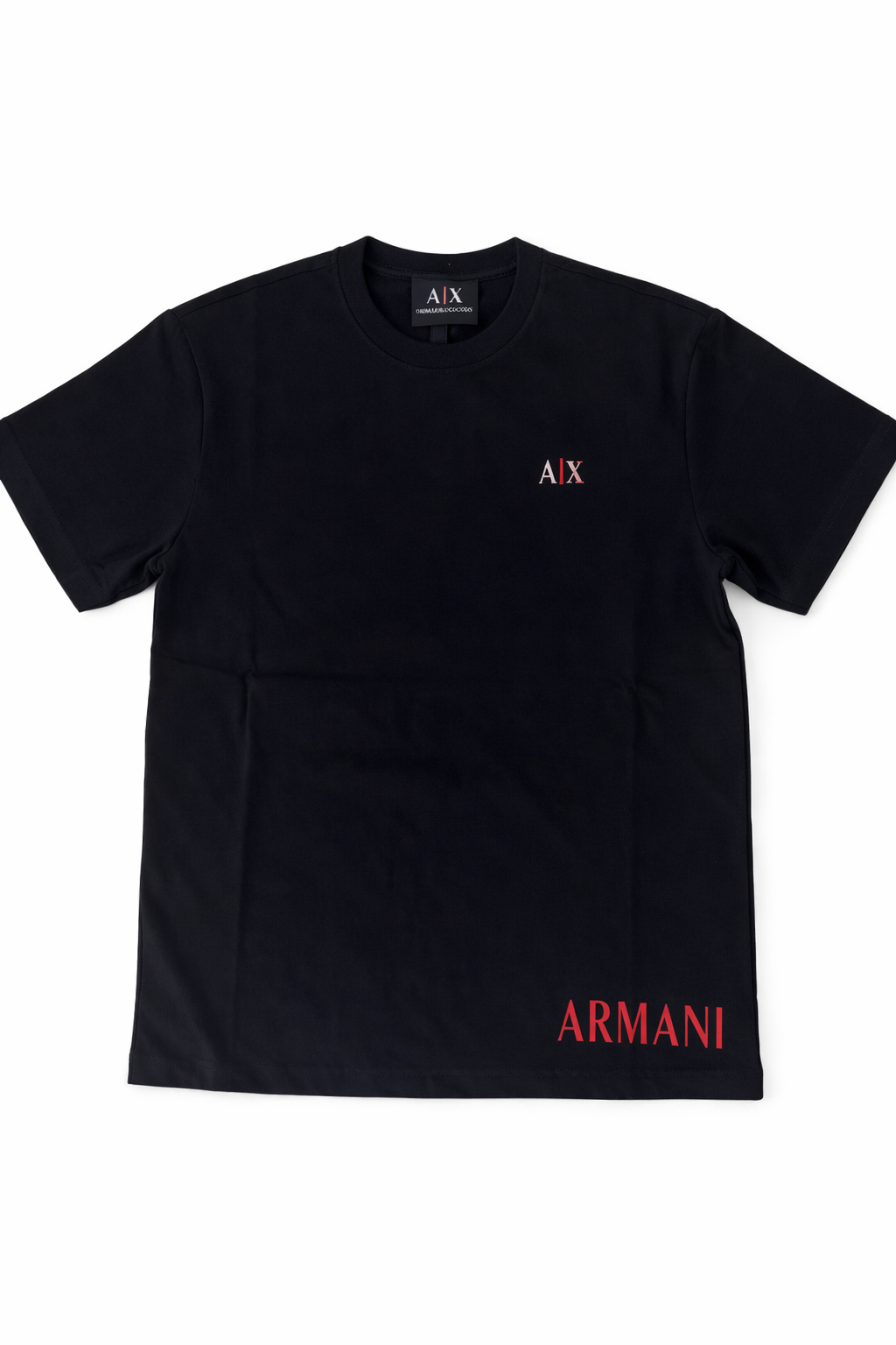 Tricou Premium Black cu Logo Brodat și Accent Cromatic