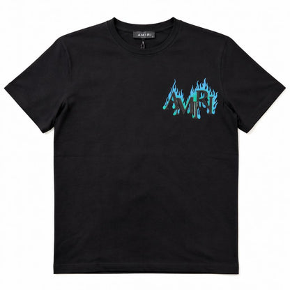 Tricou "Vertical Linear Logo" – Negru, Bumbac Soft cu Imprimeu Dual
