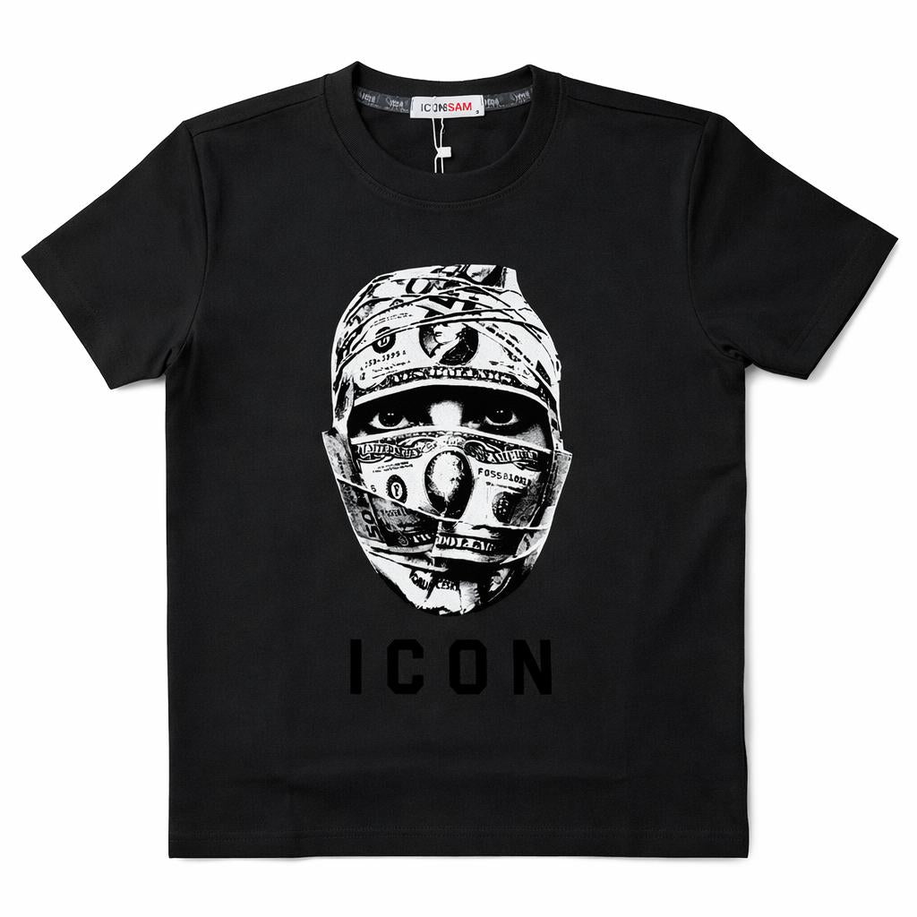 Tricou " Statement" – Negru, Bumbac Premium cu Logo Contrastant