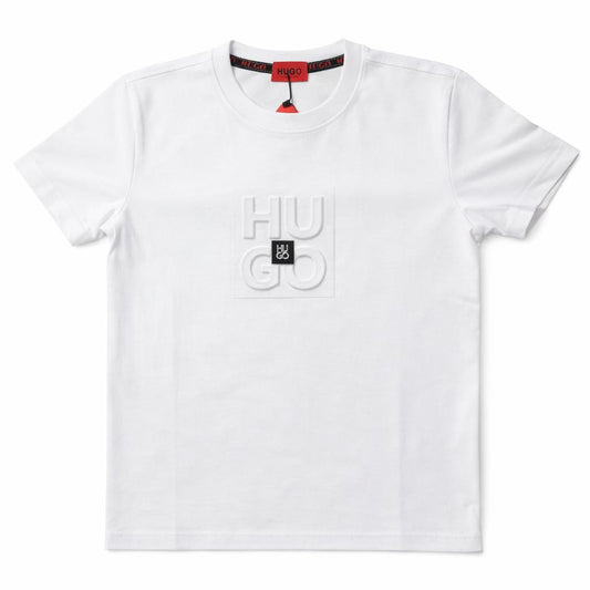 Tricou "Red Label" – Alb, Bumbac Premium cu Detaliu Minimalist