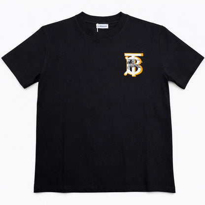 Tricou "Knight Monogram" – Negru, Bumbac Premium cu Branding Dual-Face