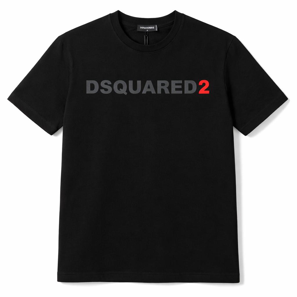 Tricou Premium din Bumbac cu Logo Textural – Negru Carbon