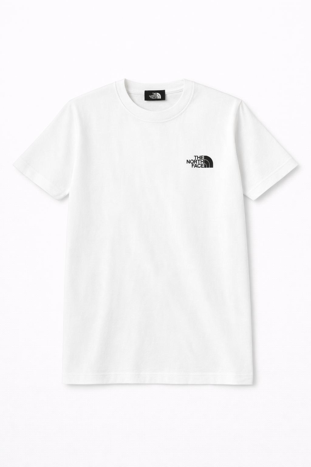 Tricou Alb „Mountain Line Art” – Bumbac Premium cu Design Grafic Montan