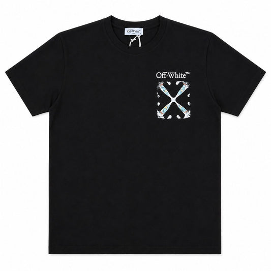 Tricou Streetwear Premium Negru – Imprimeu Grafic "X" cu Design Artistic pe Piept